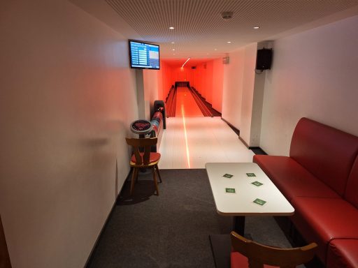 Auswählbare Beleuchtung Bowlingbahn rot
